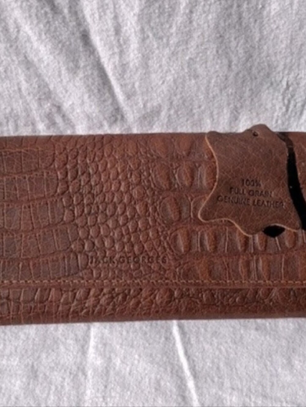 NEW Croc-Embossed Leather Accordian Card Clutch, JUST REDUCED!! Never Carried